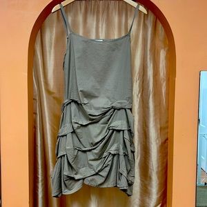 One size Krista Larson 100% cotton voile cami in mushroom. Handmade in USA.